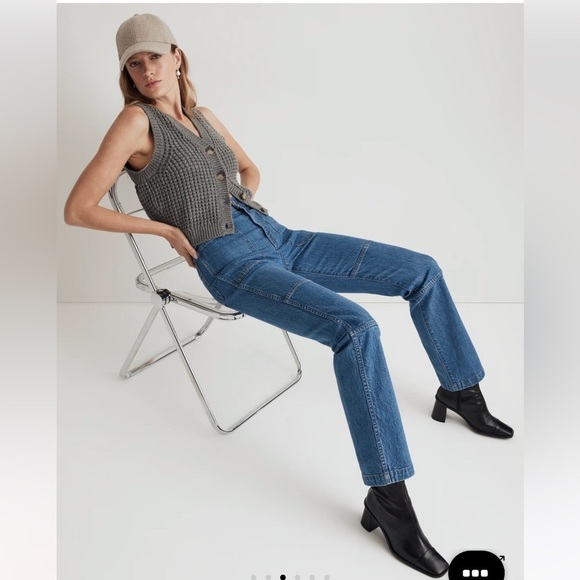 Madewell Denim - Madewell 90’ straight utility Blue Denim Straight-Leg Jeans size 32